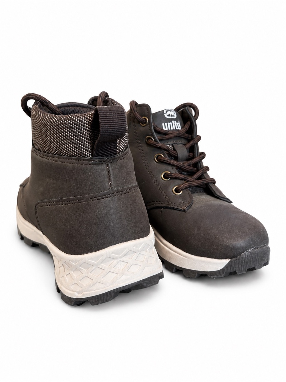 Kids' Brown Lace-Up Hiking Boots